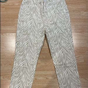 Cropped zebra pants